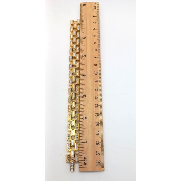 Swarovski Bangle Bracelet Swarovski swan mark pave, baguette clear crystals - Picture 8 of 8